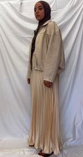 Beige Bomber Jacket